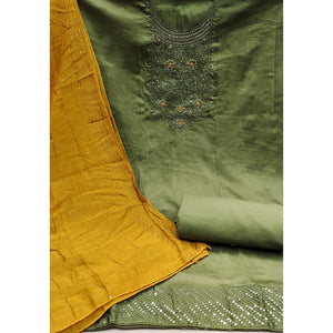 green-sequins-embroidered-cotton-silk-dress-material