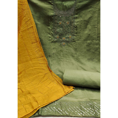 green-sequins-embroidered-cotton-silk-dress-material