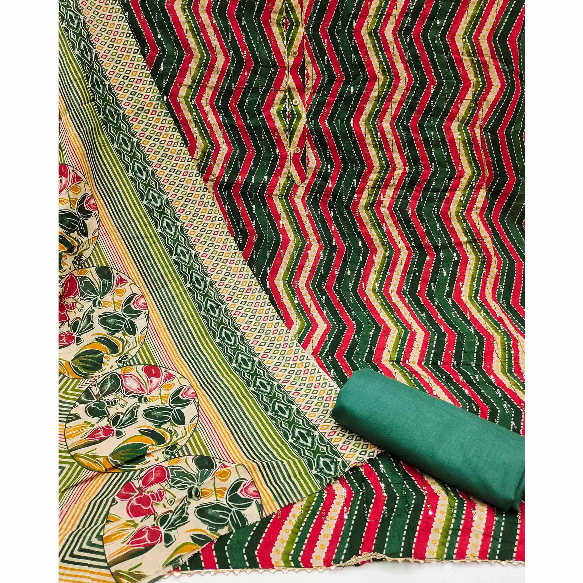 green-printed-with-sequins-work-pure-cotton-dress-material