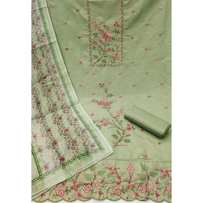 green-floral-sequins-embroidered-roman-cotton-silk-dress-material-3