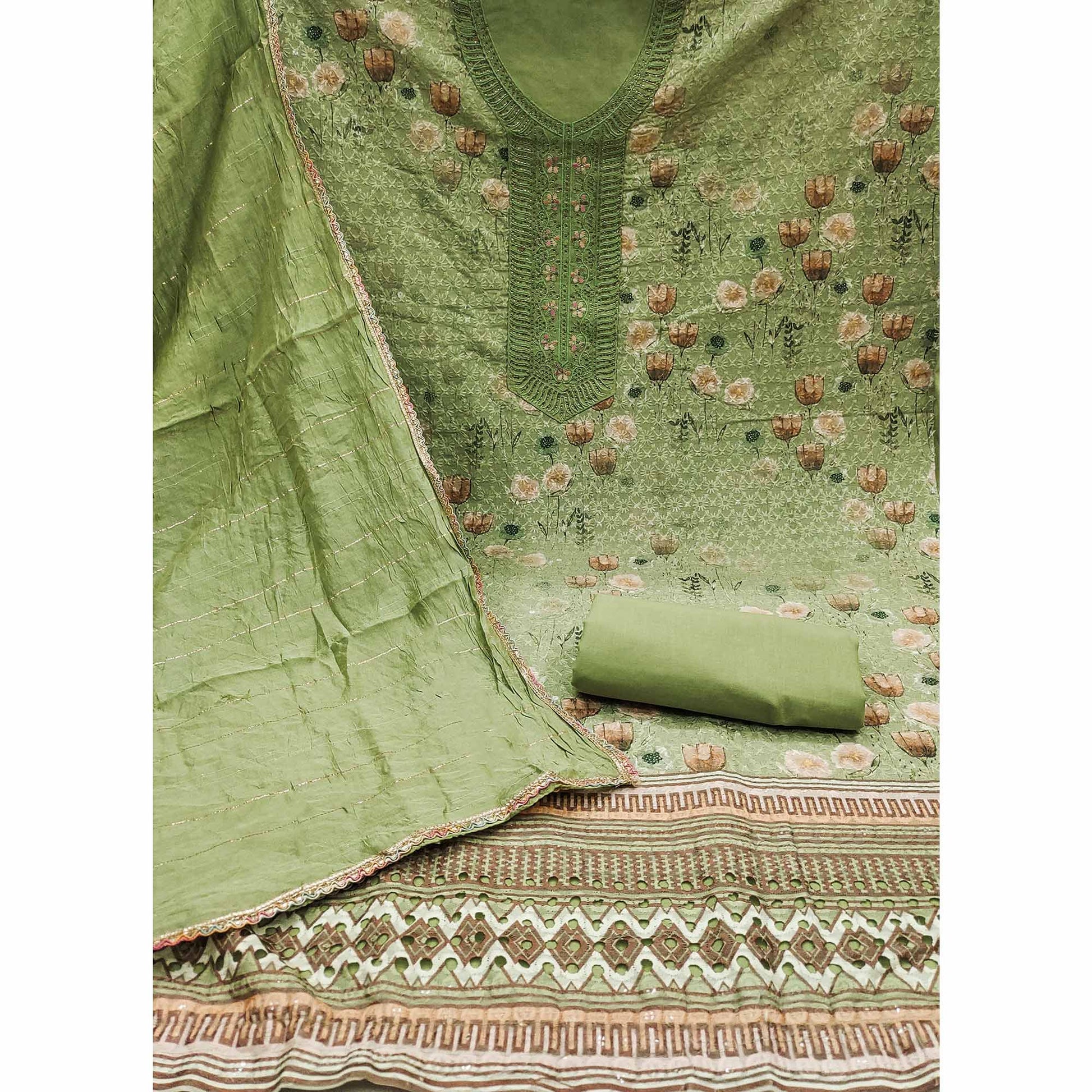 green-floral-print-with-embroidered-pure-cotton-dress-material