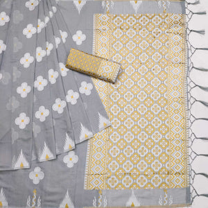 Grey Woven Modal Saree