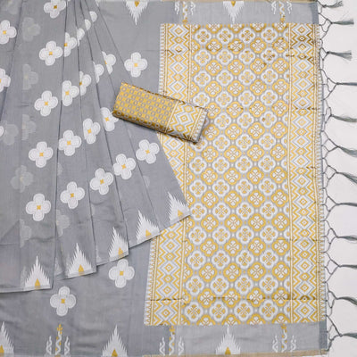 Grey Woven Modal Saree