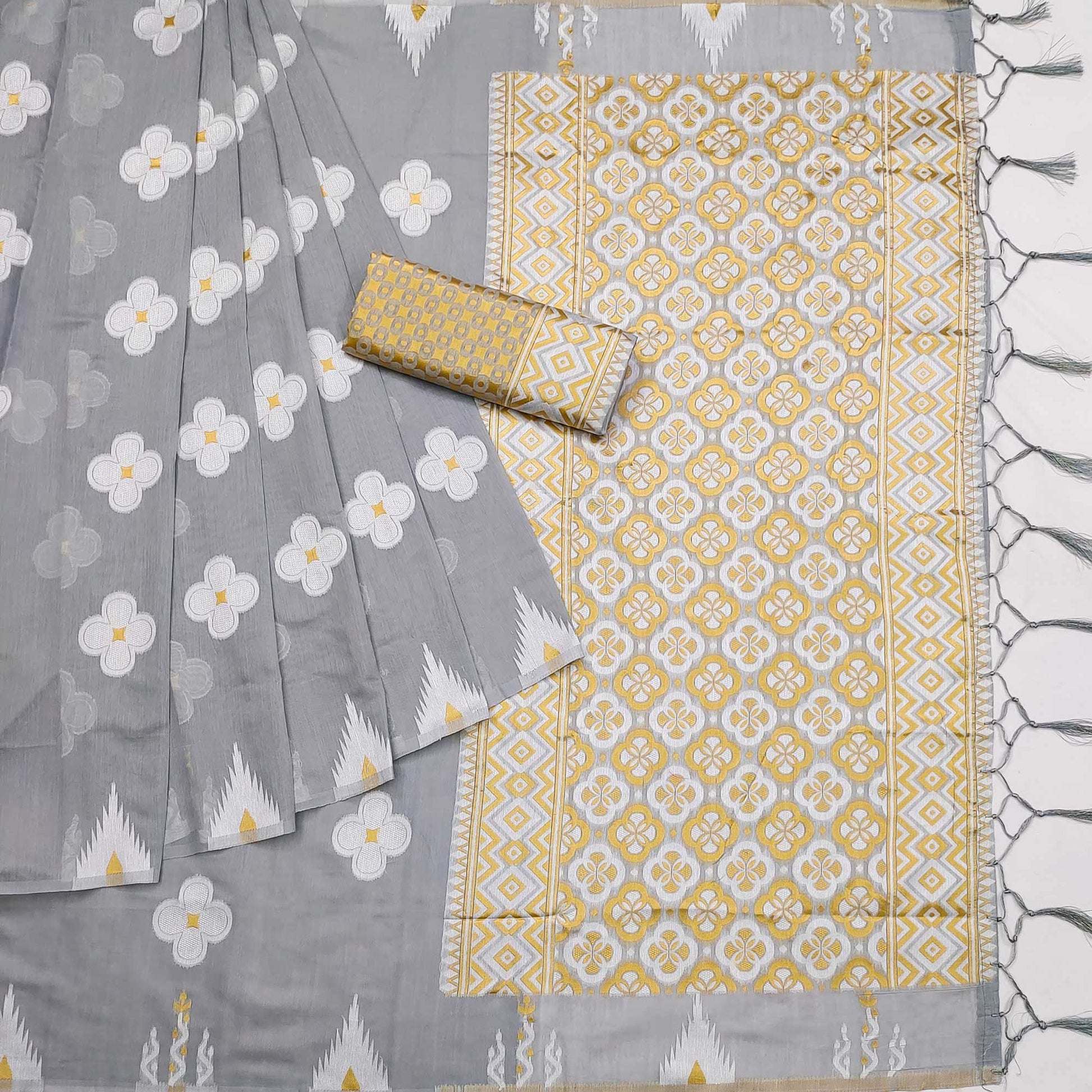 Grey Woven Modal Saree