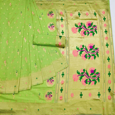 green-woven-paithani-pure-cotton-saree