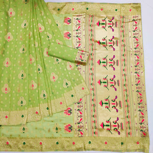 green-woven-cotton-silk-paithani-saree-1