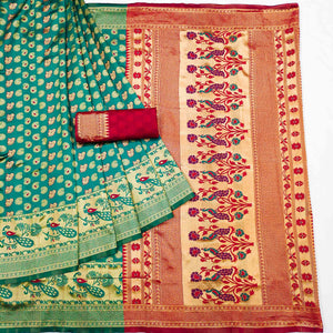 green-woven-cotton-silk-saree-11