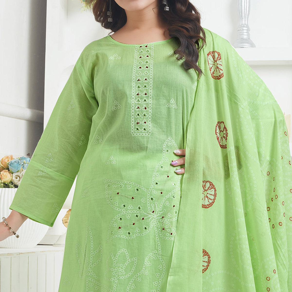 green-printed-pure-cotton-salwar-suit-with-mirror-work