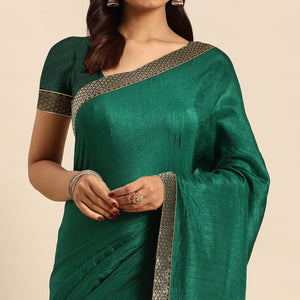 green-solid-vichitra-silk-saree-with-fancy-border