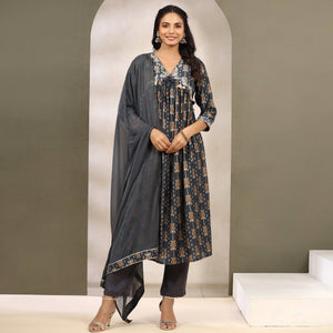 navy-blue-floral-printed-muslin-anarkali-suit