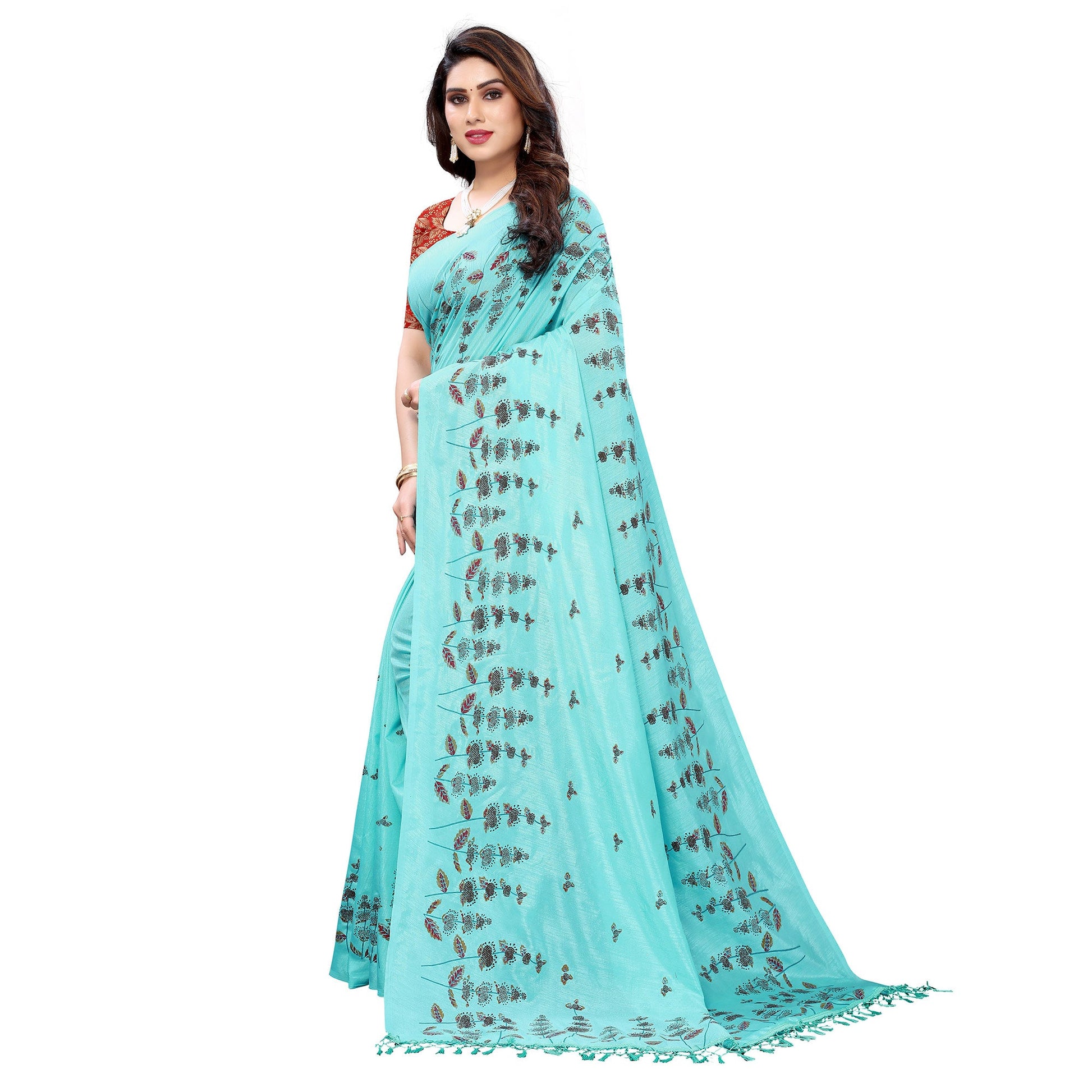 Ferozi Casual Wear Printed Silk Saree