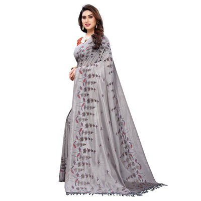 grey-casual-wear-printed-vichitra-silk-saree-120270