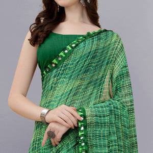 green-floral-printed-georgette-saree-8