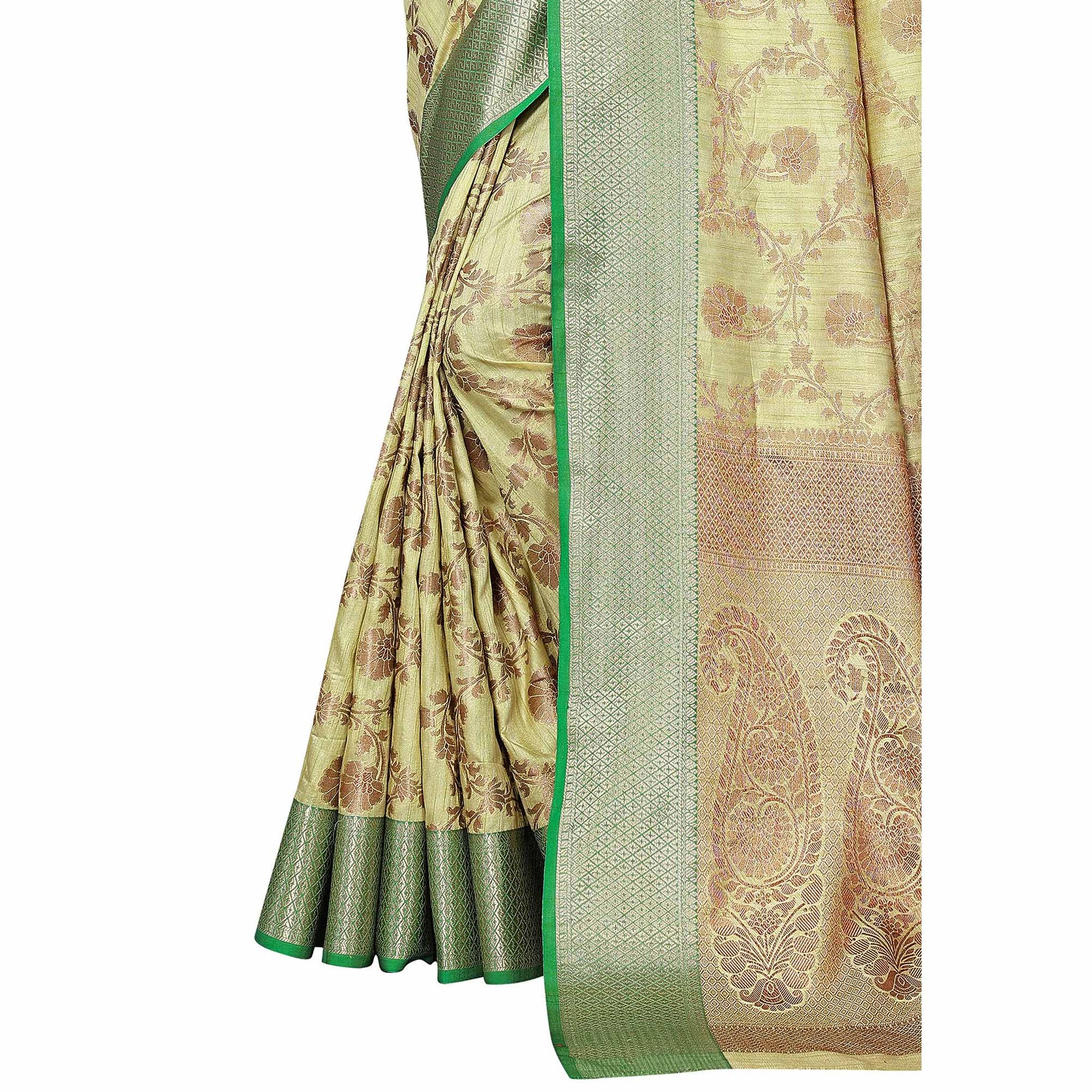 green-floral-woven-banarasi-silk-saree-3