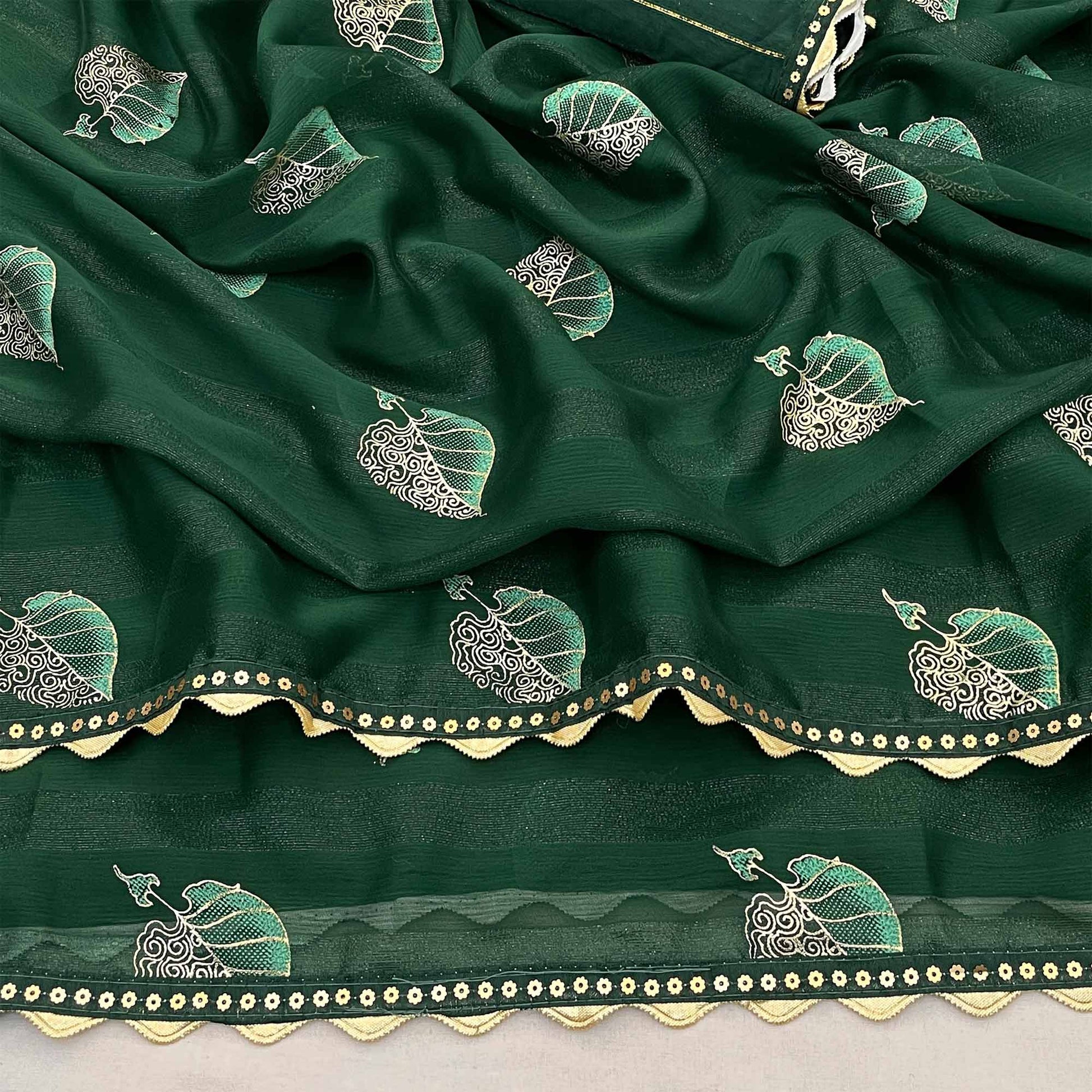 green-foil-printed-chiffon-saree-with-sequins-embroidered-border