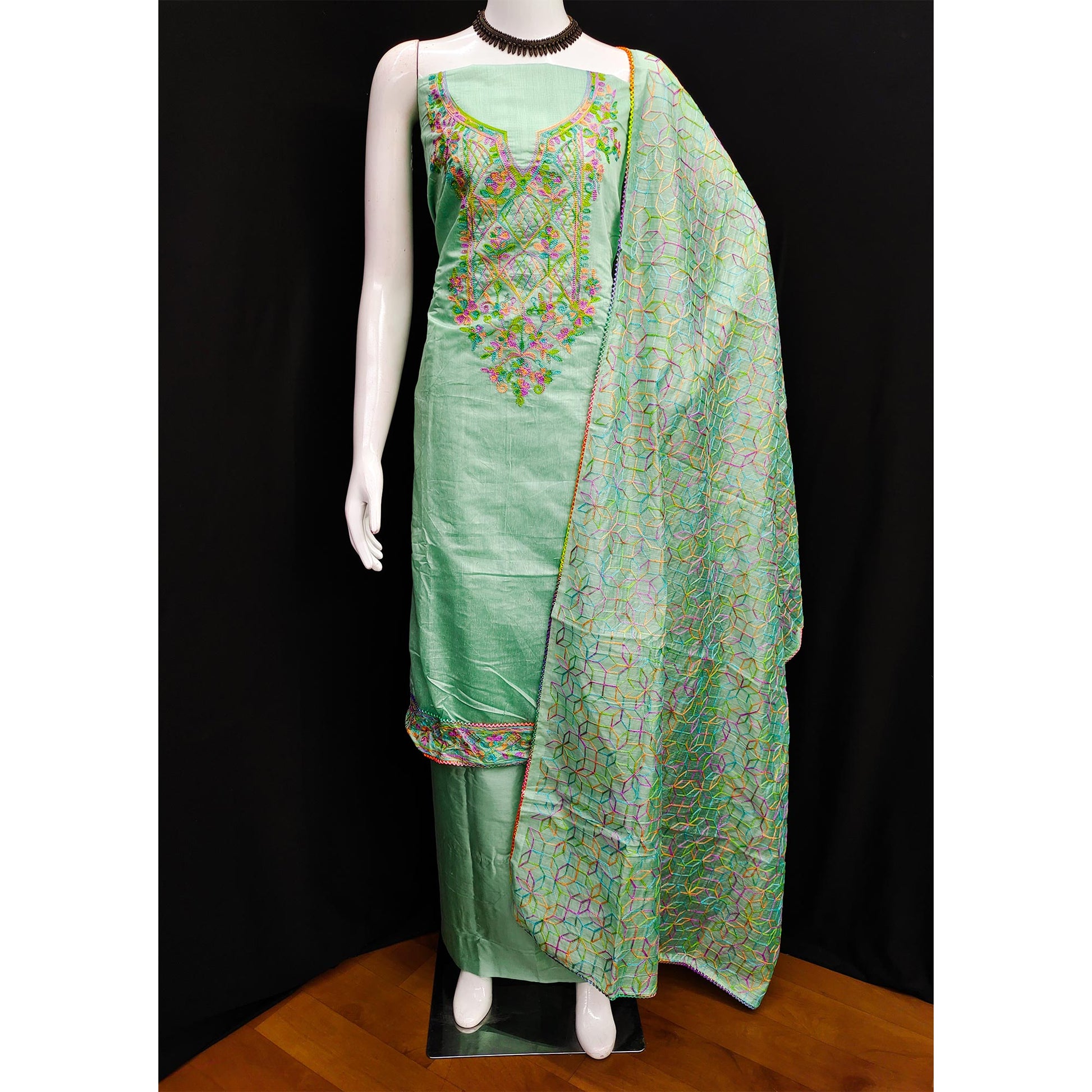 green-floral-embroidered-chanderi-dress-material-12