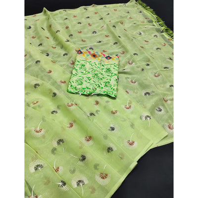 green-floral-embroidered-chiffon-saree-2