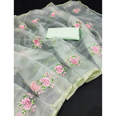 green-floral-embroidered-organza-saree-9