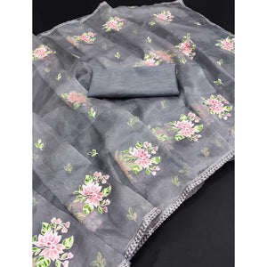 grey-floral-embroidered-organza-saree-1