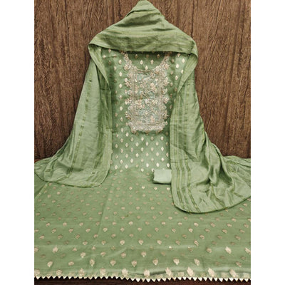 green-woven-jacquard-dress-material-4