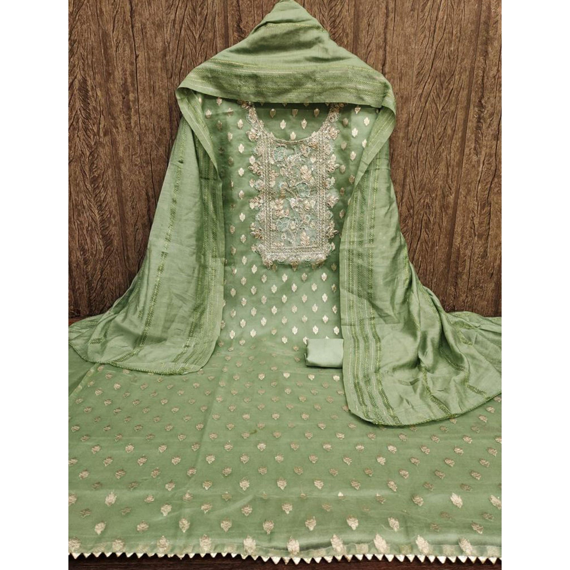 green-woven-jacquard-dress-material-4