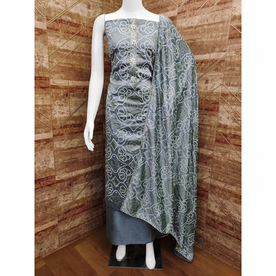 grey-bandhani-printed-vichitra-silk-dress-material
