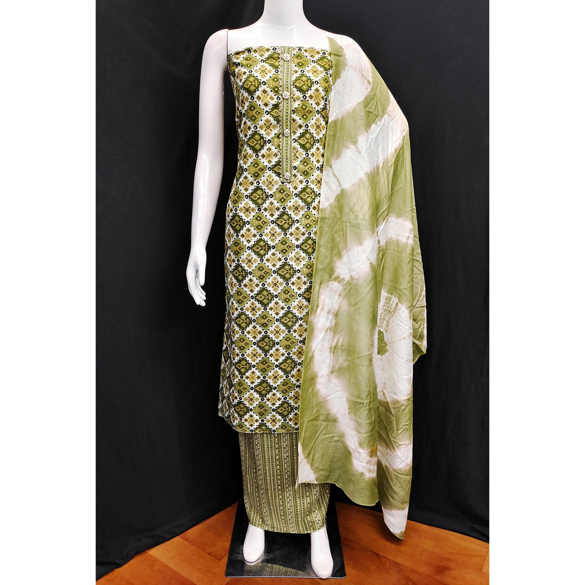 green-foil-printed-cotton-blend-dress-material-2