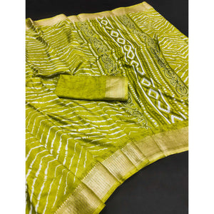 green-lehriya-printed-dola-silk-saree-with-zari-border