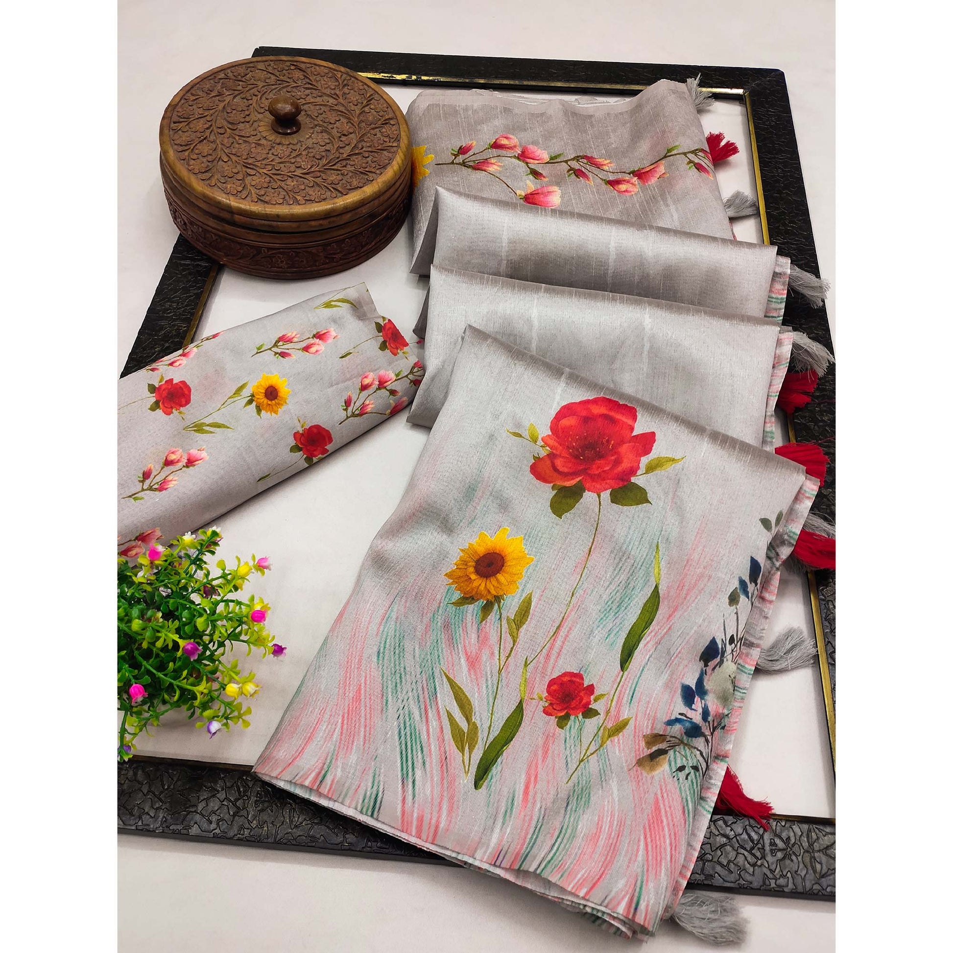 grey-floral-digital-printed-assam-silk-saree-with-tassels