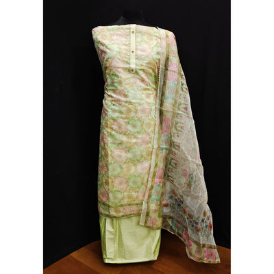 green-floral-printed-organza-dress-material-8