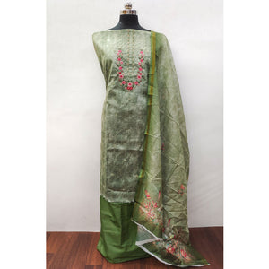 green-embroidered-art-silk-dress-material-2