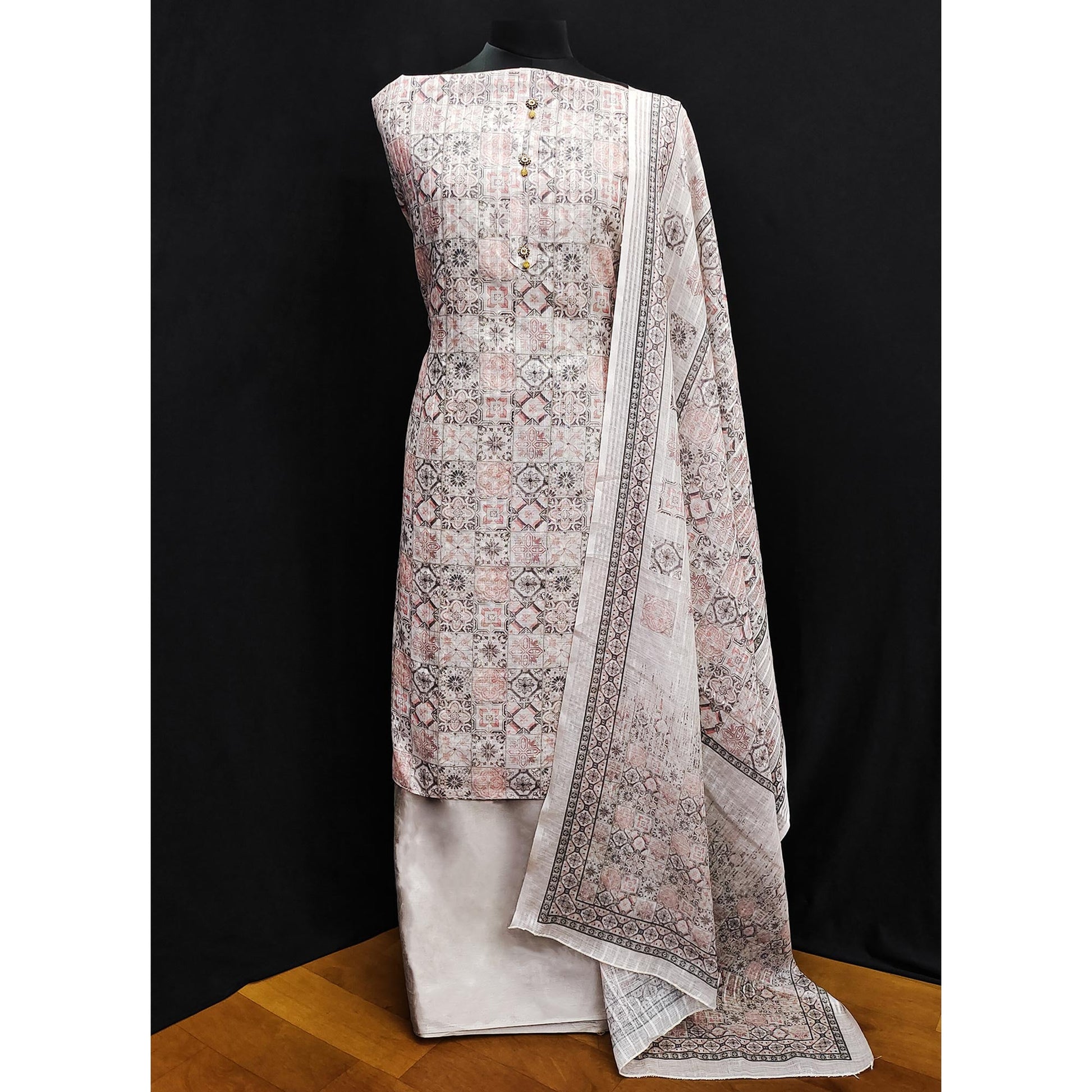 grey-floral-printed-linen-dress-material