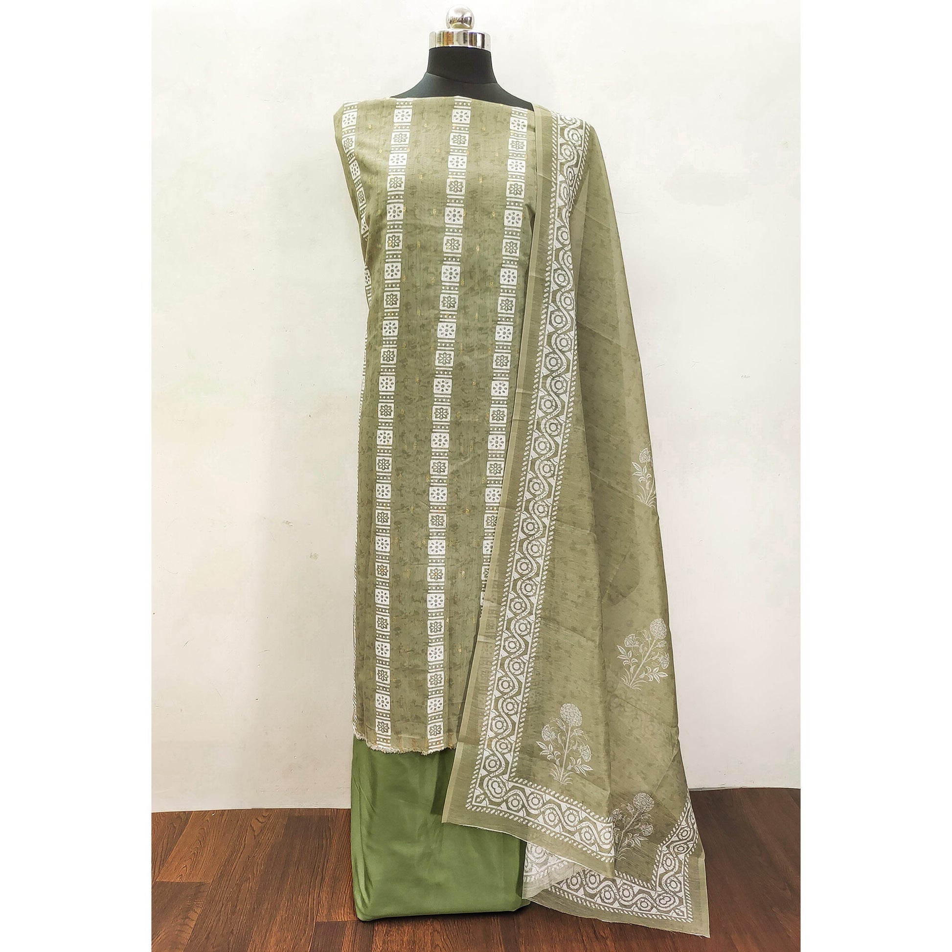 green-floral-printed-chanderi-dress-material-3