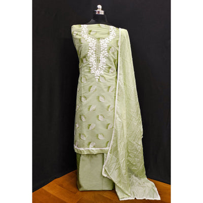 green-printed-chanderi-dress-material-1