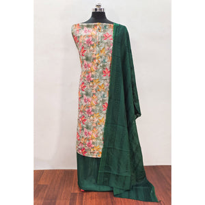 green-floral-printed-linen-dress-material
