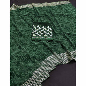 green-abstract-printed-georgette-saree