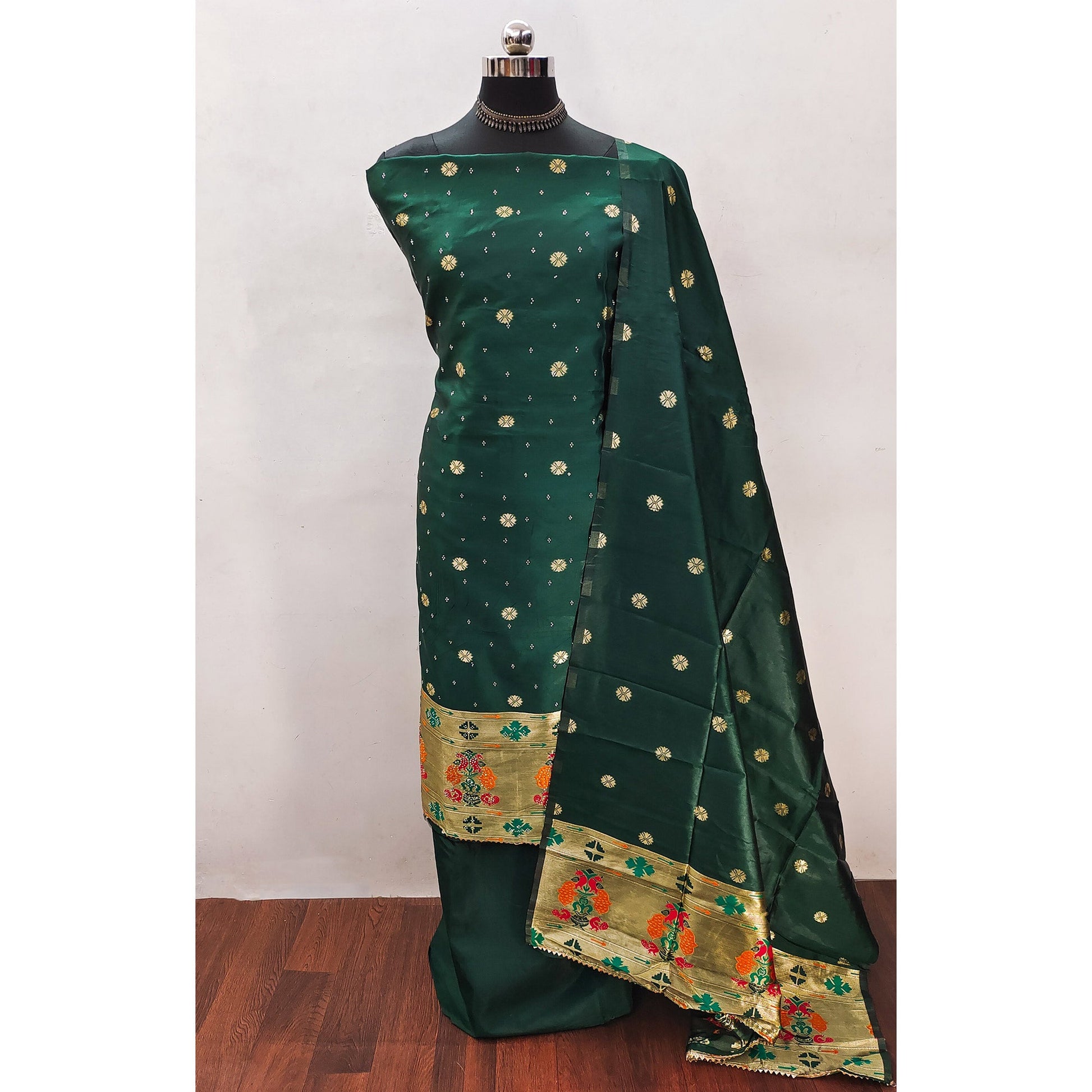 green-floral-woven-with-swarovski-work-banarasi-silk-dress-material