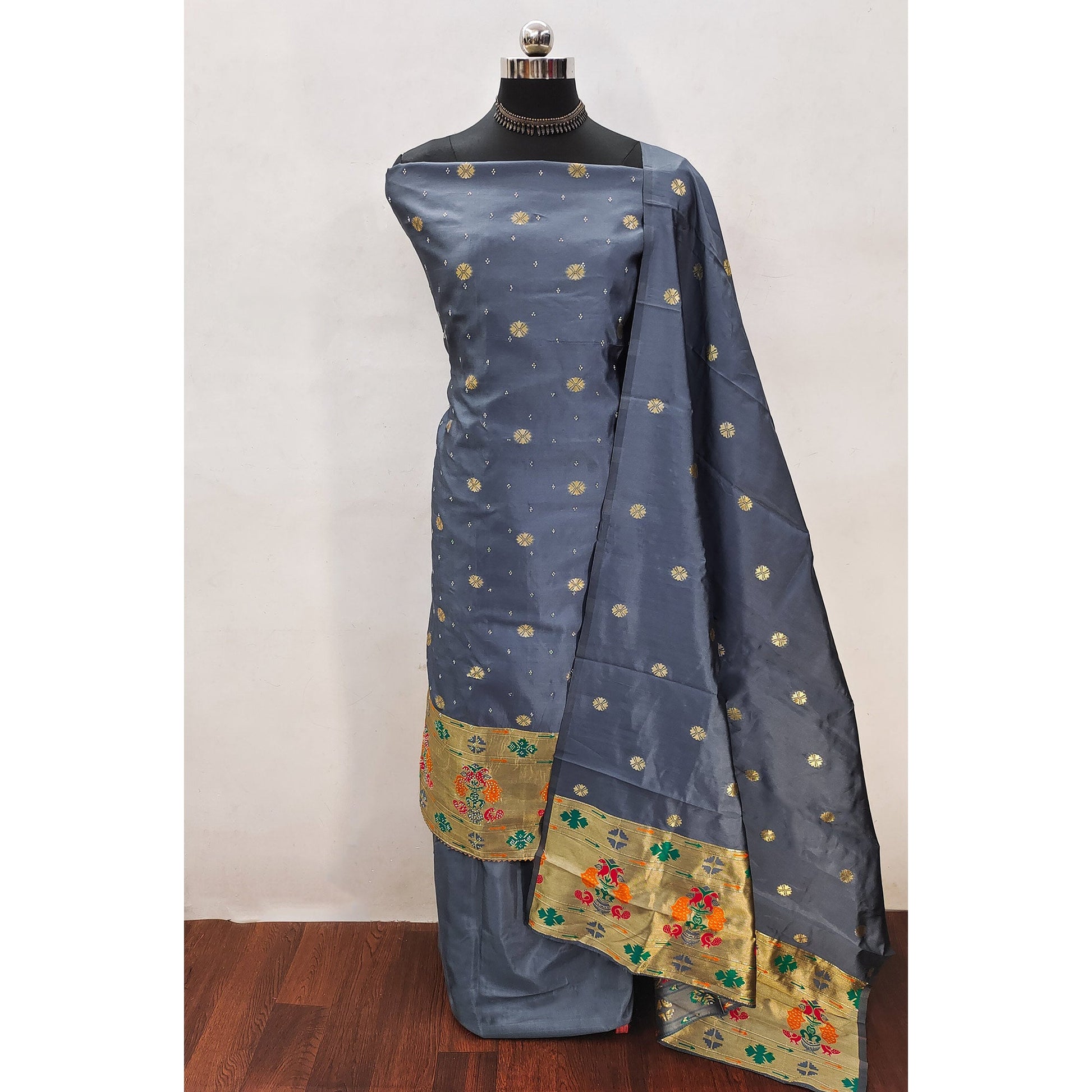 grey-floral-woven-with-swarovski-work-banarasi-silk-dress-material