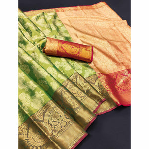 green-floral-woven-banarasi-silk-saree-9