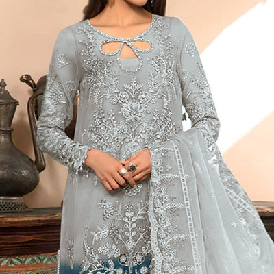 grey-blue-floral-embroidered-organza-semi-stitched-pakistani-suit