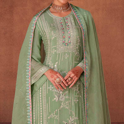 green-floral-sequins-embroidered-georgette-semi-stitched-palazzo-suit