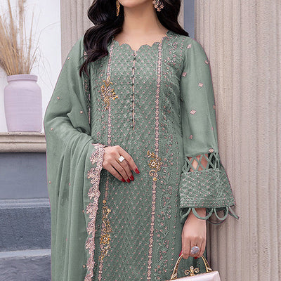 green-floral-embroidered-georgette-semi-stitched-pakistani-suit-4