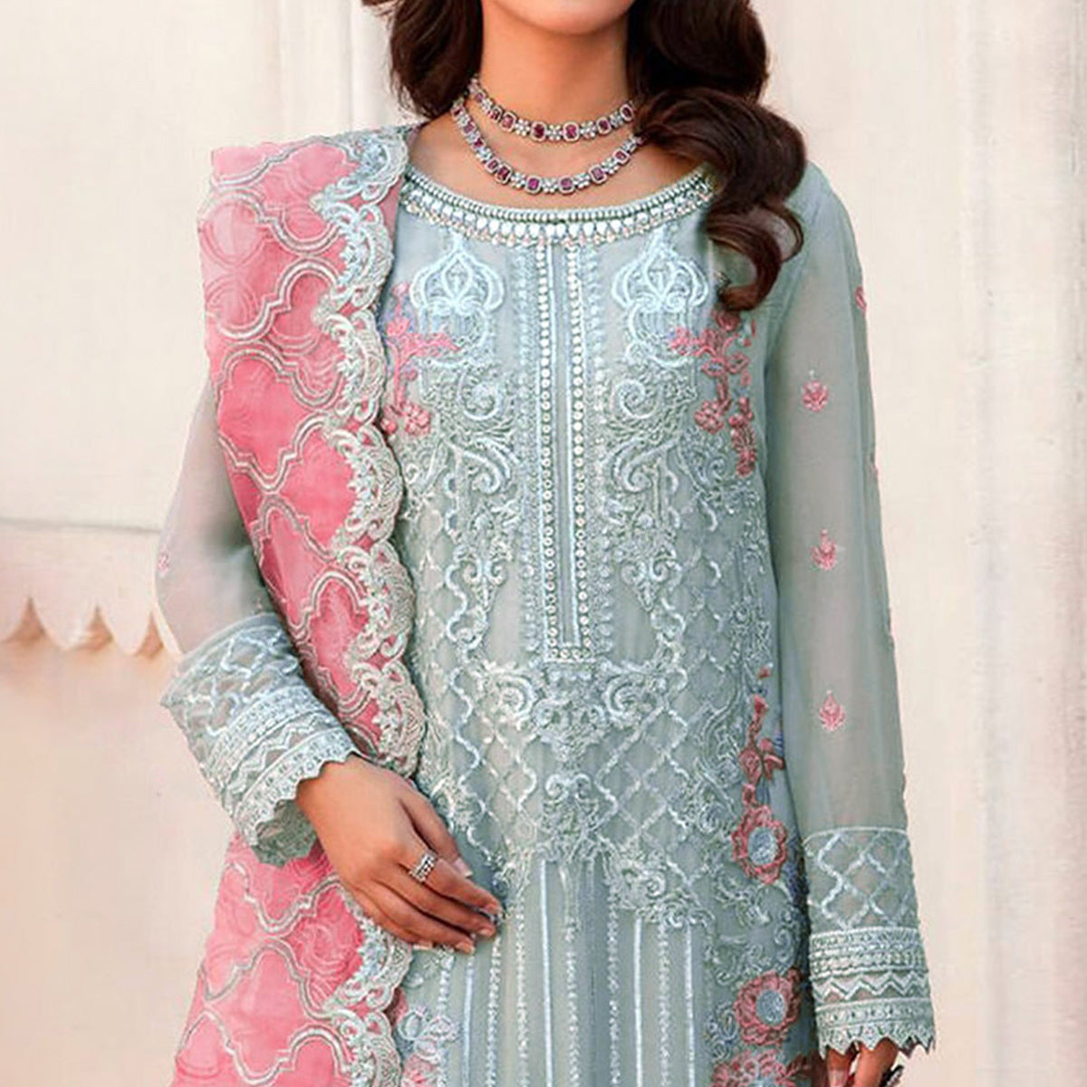 grey-floral-embroidered-organza-semi-stitched-pakistani-suit-2