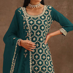 green-embroidered-georgette-semi-stitched-suit