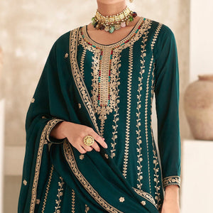 green-sequins-embroidered-georgette-semi-stitched-anarkali-suit-1