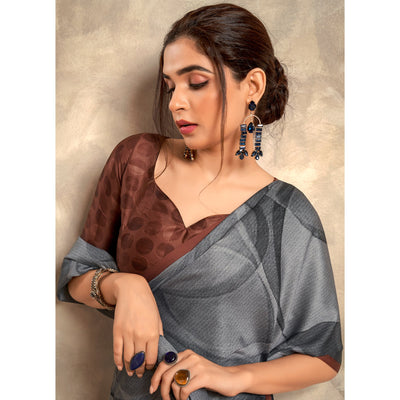 grey-printed-satin-saree-1