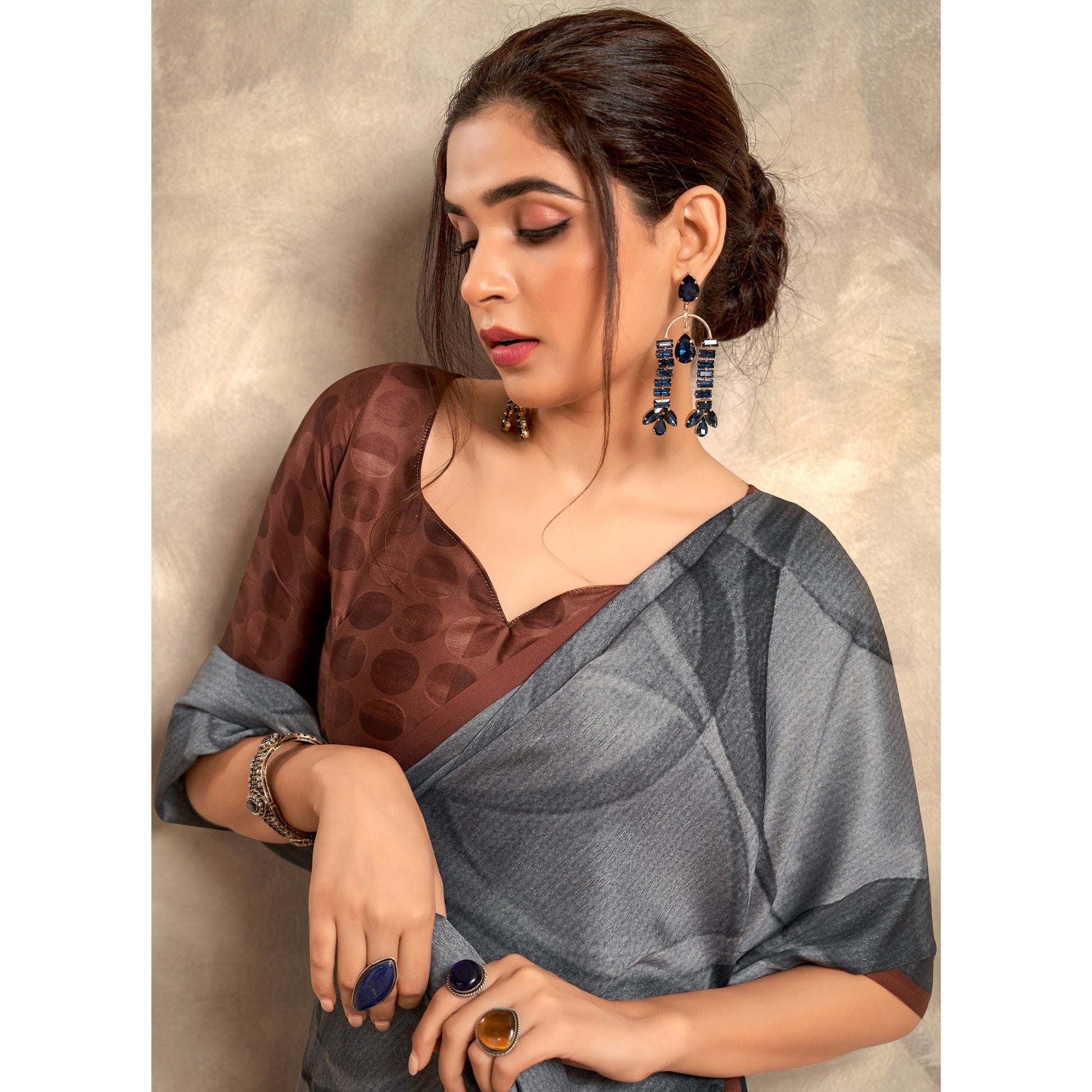 grey-printed-satin-saree-1