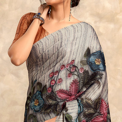 grey-printed-satin-saree-2