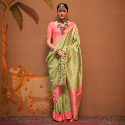 green-woven-art-silk-zari-saree