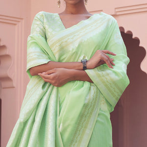 green-woven-linen-saree-5